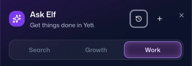Yeti Elf Work Mode controls