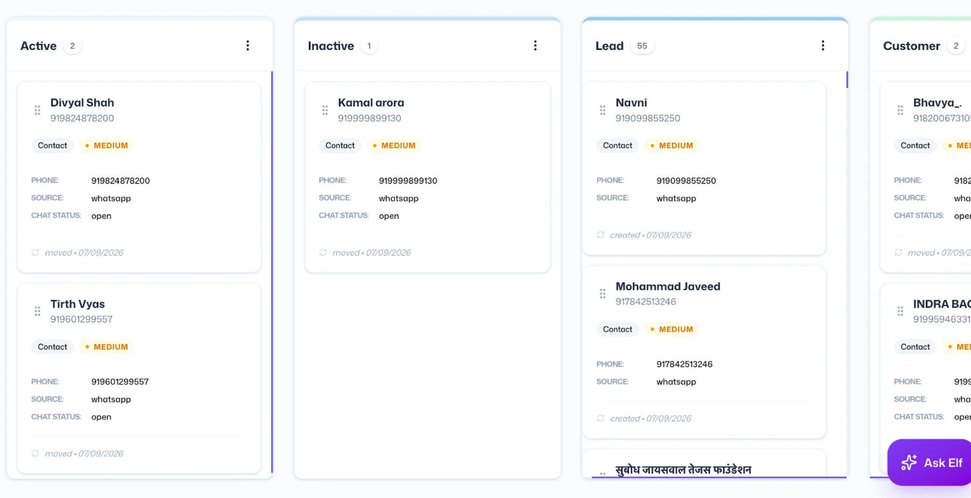 Policy and loan pipeline in Yeti CRM